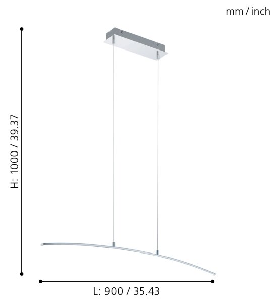 Eglo 32048 - LED Lustra LASANA LED/14W/230V