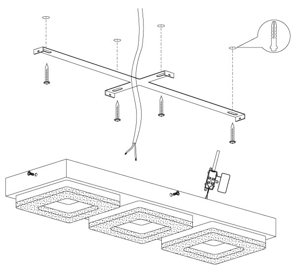 Plafonieră LED Eglo 95656 FRADELO 3xLED/4W/230V