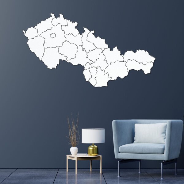 Harta din lemn a Slovaciei și a Republicii Cehe - PUZZLE