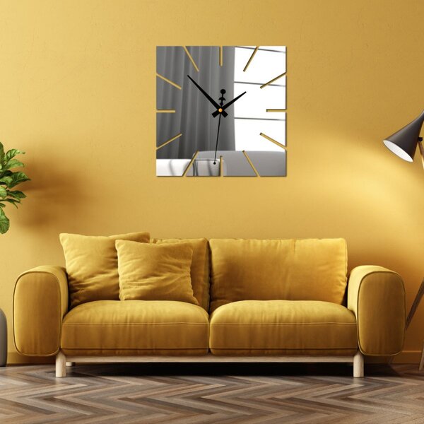 Ceas de perete minimalist cu design pătrat - KAVARDI