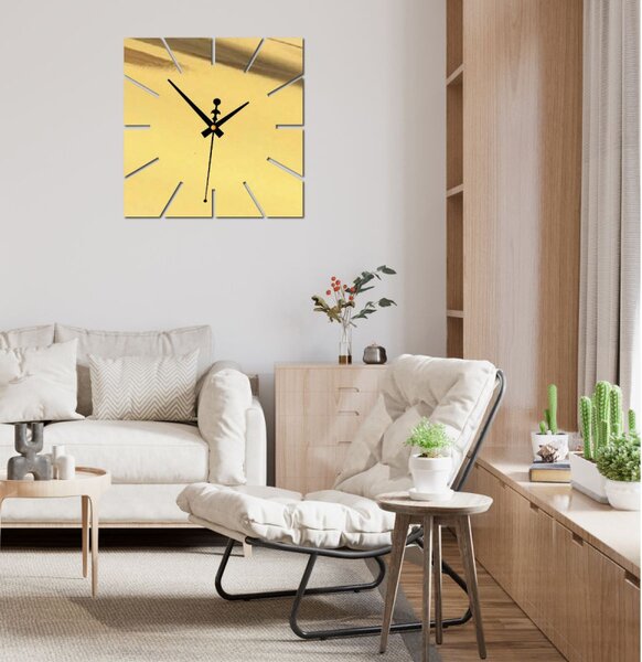 Ceas de perete minimalist cu design pătrat - KAVARDI