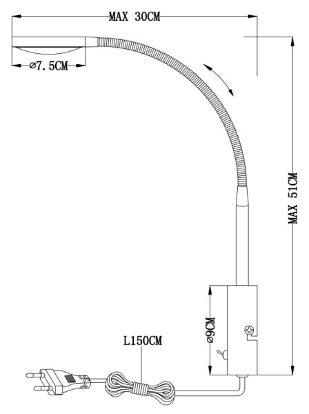 Globo 24103W - Corp de iluminat LED perete PEGASI LED/6W/230V