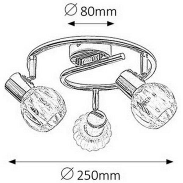 Rabalux 6093 - Lampa spot LaurieEN 3xE14/40W/230V