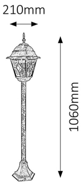 Rabalux 8185 - Lampă exterior MONACO 1xE27/60W/230V