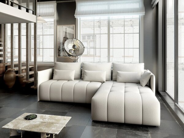 Colțar extensibil dumonde cu ladă de depozitare Malta Enjoy Beige II 235x185 cm