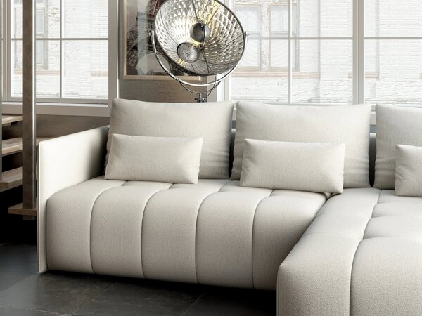 Colțar extensibil dumonde cu ladă de depozitare Malta Enjoy Beige II 235x185 cm