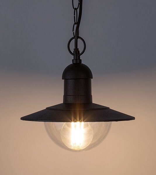 Brilagi MOLDE - lampă suspendată pentru exterior, 1xE27/60W, IP44, negru