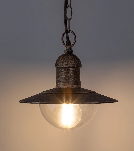 Brilagi - Lampă suspendată de exterior MOLDE 1xE27/60W IP44 bronz/patină
