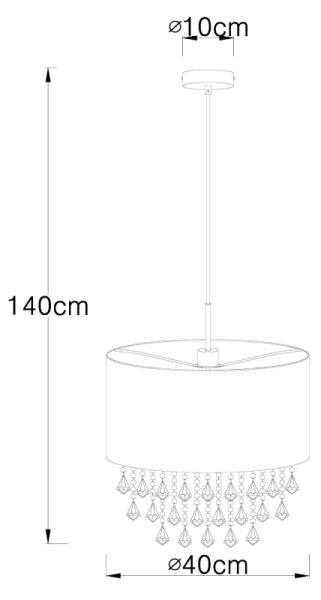 Globo 15187H3 - Lustra AMY 1xE27/60W