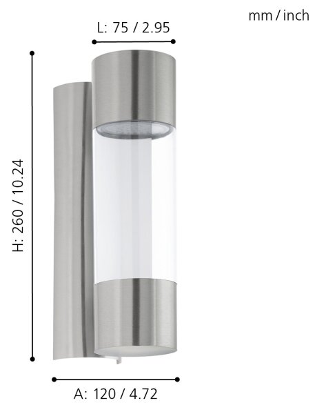 Eglo 96013 - LED Corp de iluminat perete exterior ROBLEDO 2xLED/3,7W