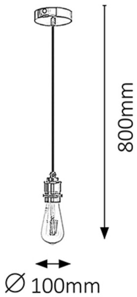 Rabalux 1417 - Lampa suspendata FIXY E27/40W bronz