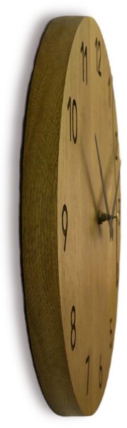 Ceas de perete minimalist din stejar | OTRORA