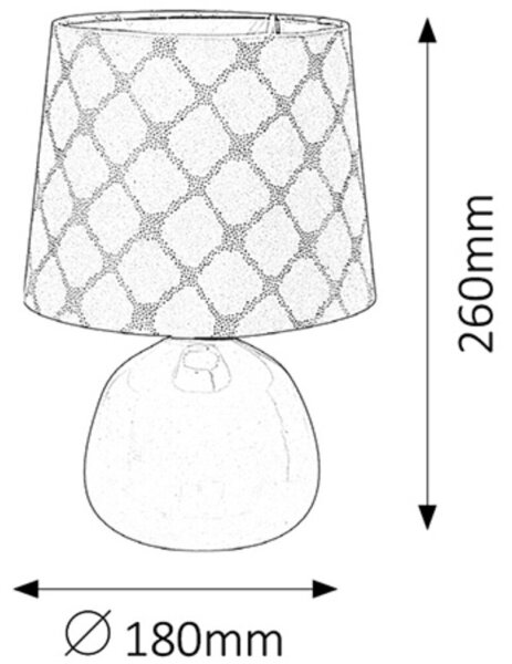 Rabalux 4384 - Lampă de masă ELLE E14/40W