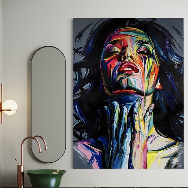 Tablou Canvas Premium LuxCanva® B1110, Femeia Senzuala,Living, Abstract, Multicolor, Femeie, Sexy, Par Lung, Dormitor, Senzualitate, Culori Vibrante