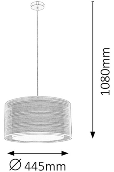 Rabalux 2632 - Corp de iluminat pendul ANASTASIA E27/60W