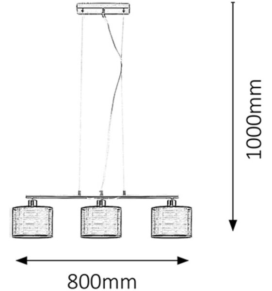 Rabalux 2630 - Lampa suspendata ANASTASIA 3xE27/60W