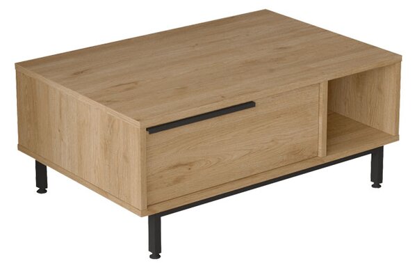 Masuta De Cafea Felora Melamina Natur-negru 90x60x37.5 Cm