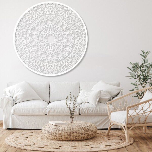 Mandala luxoasă din lemn pe perete, decorațiune interioară 3D | HELA