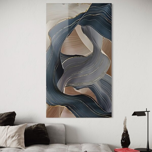 Tablou Canvas Premium LuxCanva® B1106, Pierdut In Pastel , Living, Abstract, Valuri, Culori Pastelate, Furtuna, Dormitor, Culori Vibrante