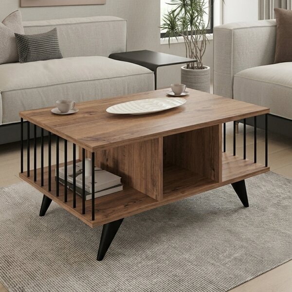 Masuta De Cafea Pavina Sonoma Cu Negru 90x60x39.5 Cm