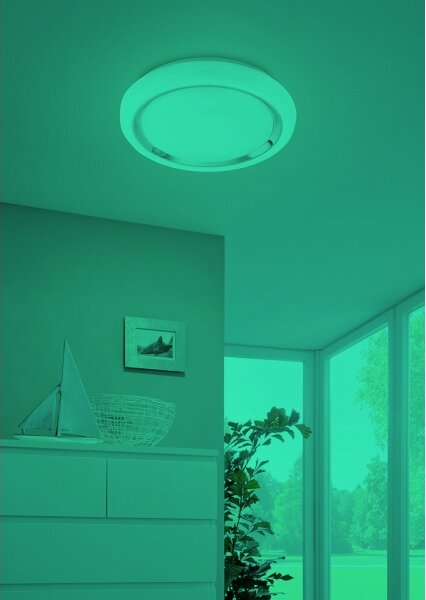 Eglo 96686 - Plafonieră LED RGBW CAPASSO-C, dimabil, 17W, 230V
