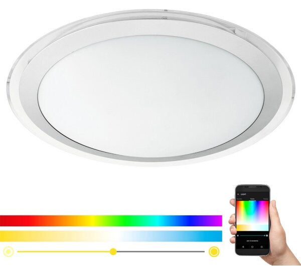 Plafonieră LED RGBW dimabilă COMPETA-C LED/17W/230V Eglo 96818 + telecomandă