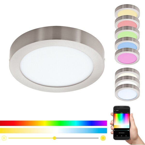 Eglo 96678 - Lampă de tavan LED RGBW dimmabilă FUEVA-C LED/21W/230V BT