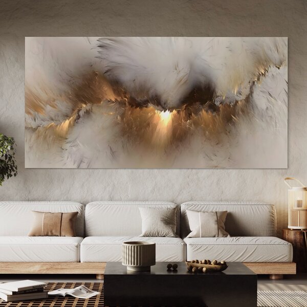 Tablou Canvas Premium LuxCanva® B1082, Divina Lumina , Living, Abstract, Rasarit, Dormitor, Lumina, Liniste, Pace, Culori Vibrante