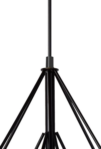Lucide 06496/37/30 - Lampa suspendata RICKY 1xE27/60W/230V negru