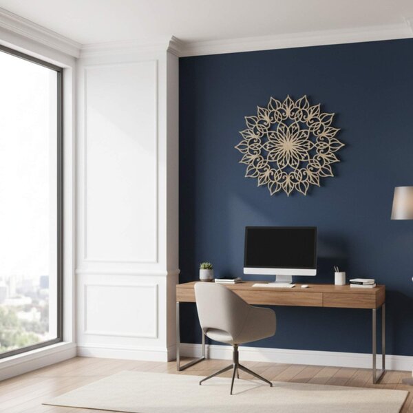 Decorațiune murală din lemn Mandala Lotus | QUASAR