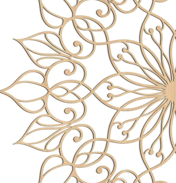 Decorațiune murală din lemn Mandala Lotus | QUASAR