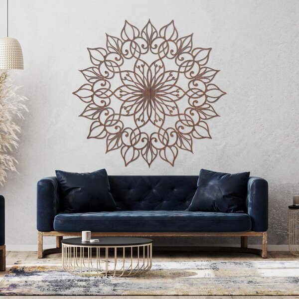 Decorațiune murală din lemn Mandala Lotus | QUASAR