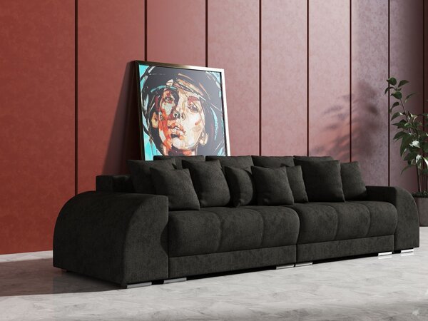 Canapea extensibilă dumonde cu 2 lăzi de depozitare Verona Enjoy Black 310x120 cm