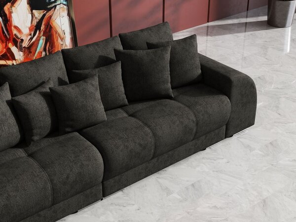 Canapea extensibilă dumonde cu 2 lăzi de depozitare Verona Enjoy Black 310x120 cm