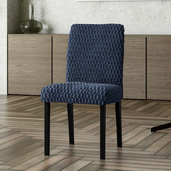 Huse bielastice MOSAICO albastre scaun cu spatar 2 buc (45 x 45 x 50 cm)