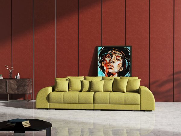 Canapea extensibilă dumonde cu 2 lăzi de depozitare Verona Enjoy Green 310x120 cm