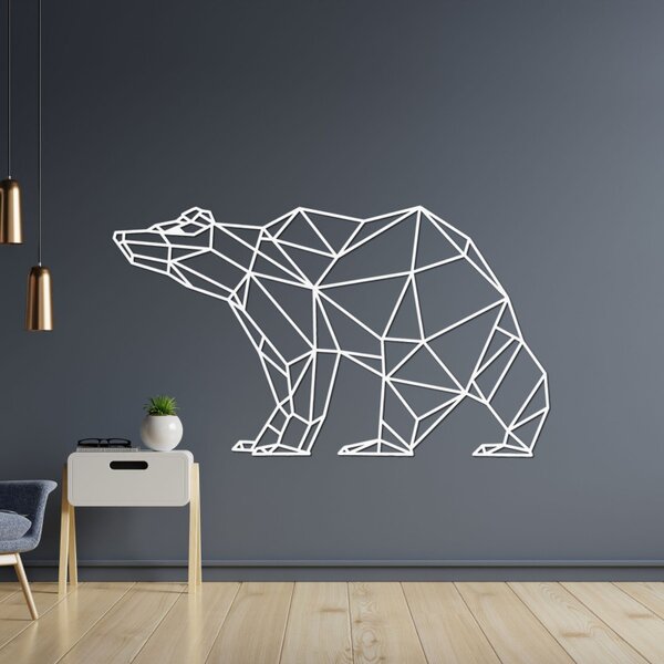 Pictură murală din lemn Ursuleț geometric | BRUKO