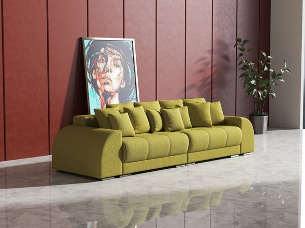 Canapea extensibilă dumonde cu 2 lăzi de depozitare Verona Enjoy Green 310x120 cm
