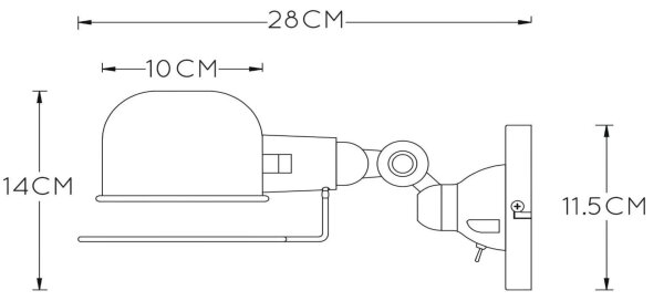 Lucide 45252/01/97 - Aplica perete HONORE 1xE14/25W/230V/230V