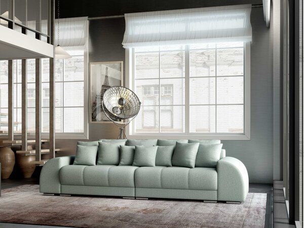 Canapea extensibilă dumonde cu 2 lăzi de depozitare Verona Enjoy Mint 310x120 cm