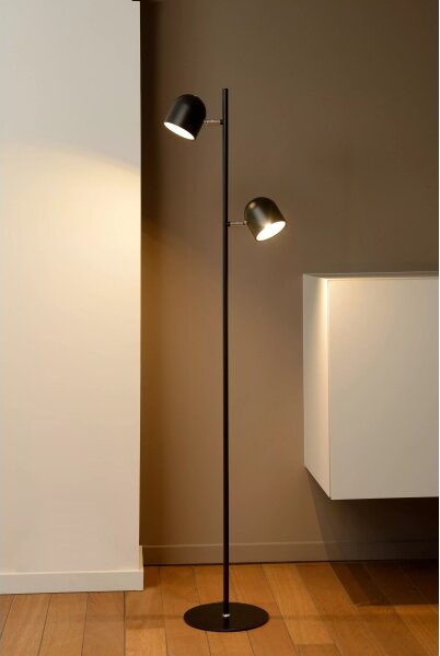 Lucide 03703/10/30 - Lampadar LED SKANSKA-LED 2xLED/5W/230V negru