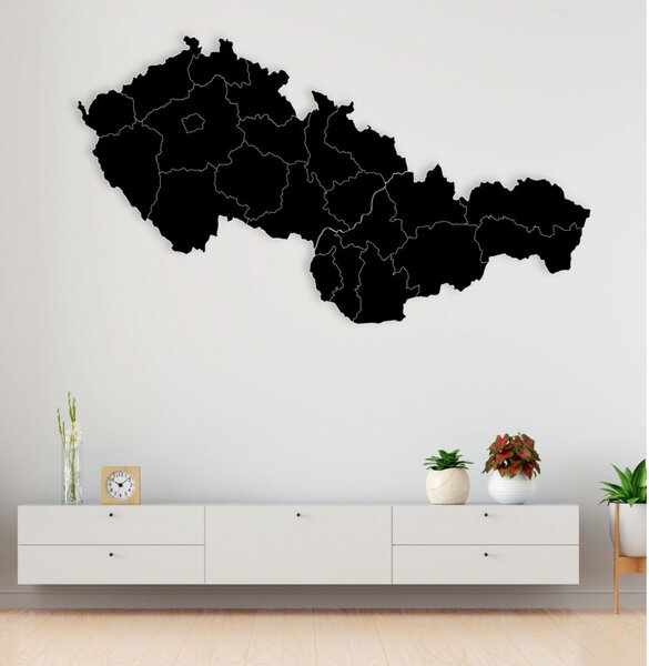 Harta din lemn a Republicii Cehoslovace - Geografie
