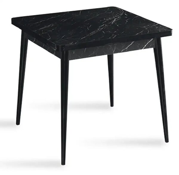 Masa bucatarie Brigitte, patrat, culoare negru, 80 cm
