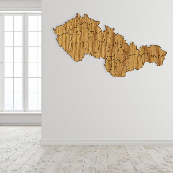 Harta din lemn a Republicii Cehoslovace - Geografie