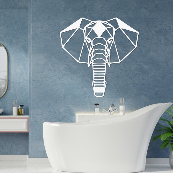 Decorațiune murală din lemn cu cap de elefant | LOXOD