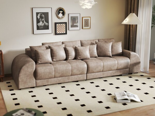 Canapea extensibilă dumonde cu 2 lăzi de depozitare Verona Tobago Silver 310x120 cm