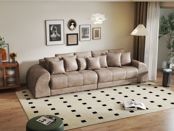 Canapea extensibilă dumonde cu 2 lăzi de depozitare Verona Tobago Silver 310x120 cm