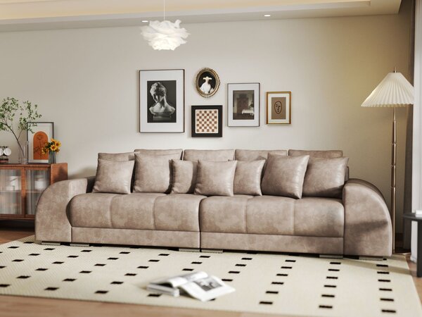 Canapea extensibilă dumonde cu 2 lăzi de depozitare Verona Tobago Silver 310x120 cm