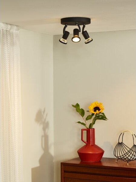 Lucide 11903/15/30 - Lampa spot LED JASTER-LED 3xGU10/5W/230V neagra