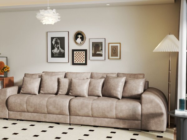 Canapea extensibilă dumonde cu 2 lăzi de depozitare Verona Tobago Silver 310x120 cm